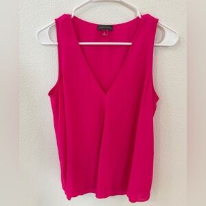 Vince Camuto Bright Pink V-Neck Blouse